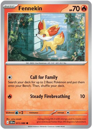 Fennekin (011) Reverse Holofoil [Chaos Rising] - Common
