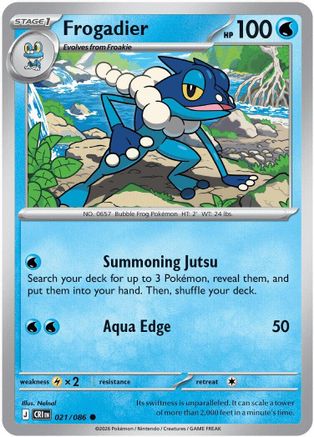 Frogadier (021/086) Reverse Holofoil [Chaos Rising] - Common