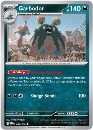 Garbodor (057) Reverse Holofoil [Chaos Rising] - Uncommon