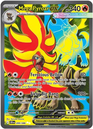 Mega Pyroar ex (099/086) Holofoil [Chaos Rising] - Ultra Rare