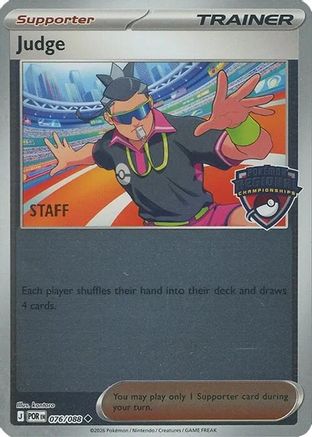 Judge (Regional Championships) [Staff] (076/088) Reverse Holofoil [League & Championship Cards] - Uncommon