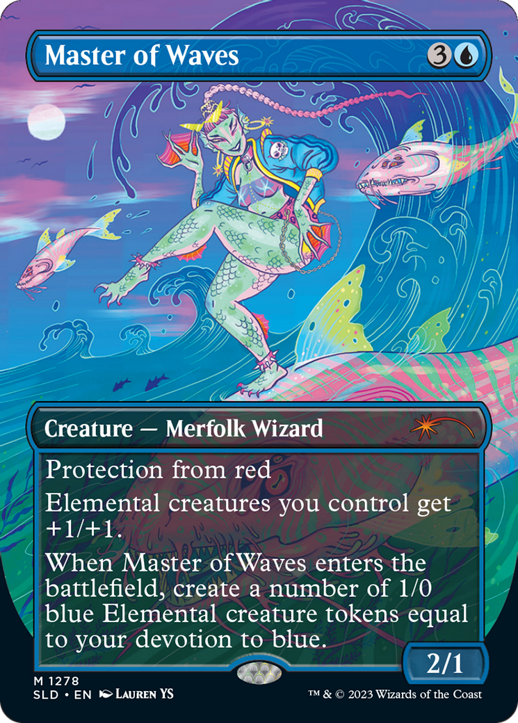 Master of Waves (SLD-1278) - Secret Lair Drop (Borderless) Foil