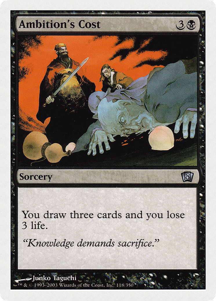 Ambition's Cost (8ED-118) - 8th Edition Foil