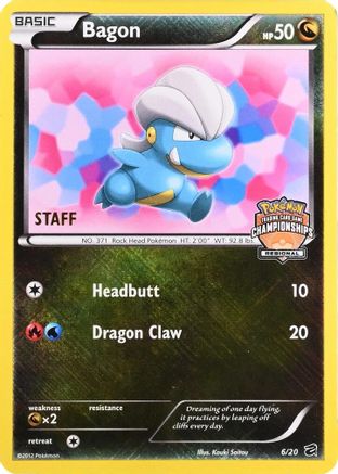 Bagon (Regional Championships) [Staff] (006/20) Holofoil [League & Championship Cards] - Promo