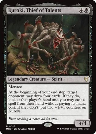 Kuroki, Thief of Talents (-015) - Mystery Booster Commander Edition