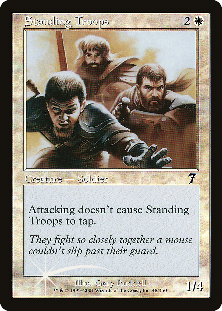 Standing Troops (7ED-048) - 7th Edition Foil