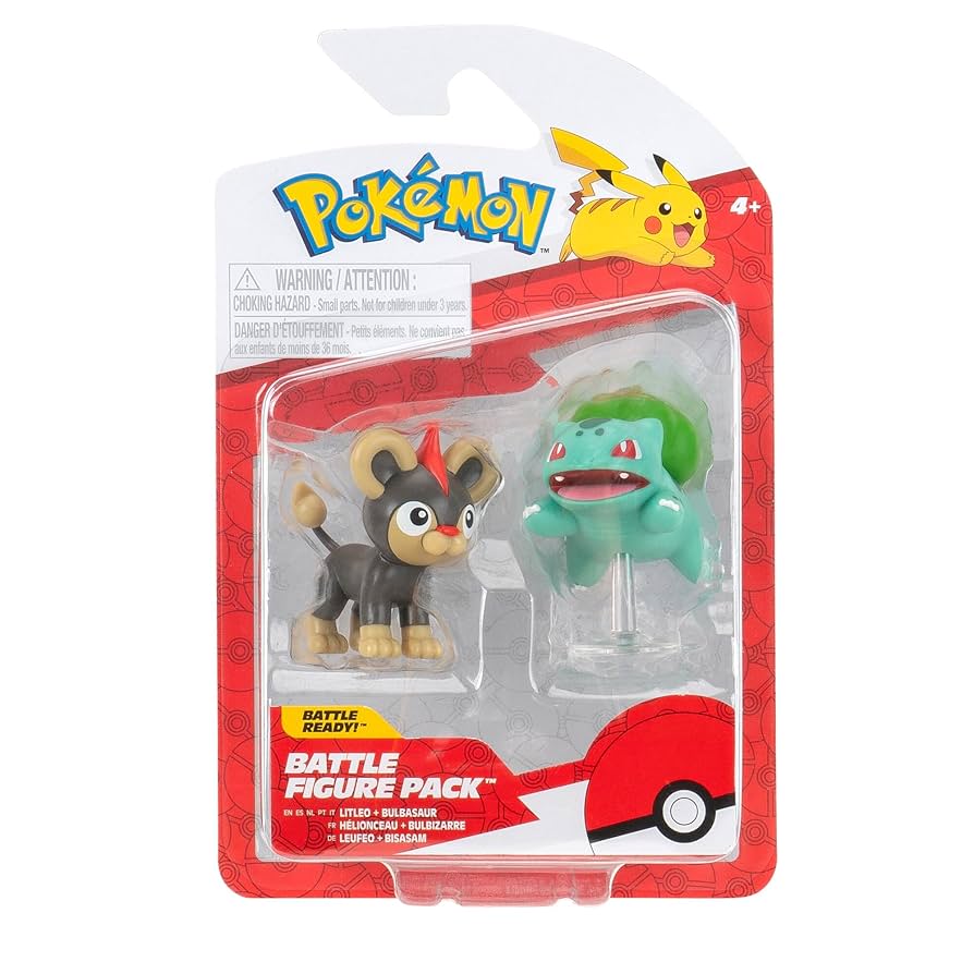 Pokemon: Battle Figure - Litleo & Bulbasaur | Eastridge Sports Cards