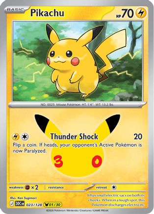 Pikachu (023/128) Holofoil [ME 30th Celebration] - None