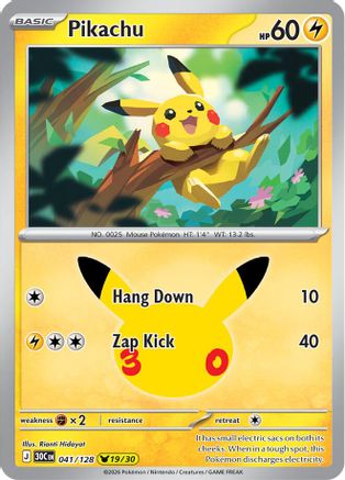 Pikachu (041/128) Holofoil [ME 30th Celebration] - None
