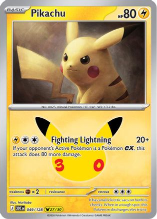 Pikachu (049/128) Holofoil [ME 30th Celebration] - None