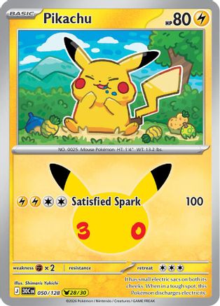 Pikachu (050/128) Holofoil [ME 30th Celebration] - None
