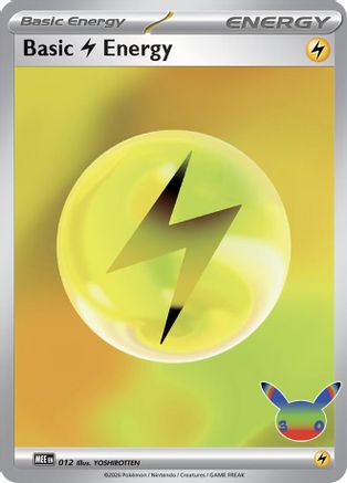 Basic Lightning Energy (30th Celebration) (012) Holofoil [MEE Mega Evolution Energies] - Futuristic Rare