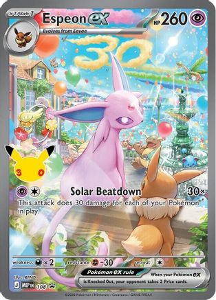 Espeon ex (30th Celebration) (108) Holofoil [ME Mega Evolution Promo] - Promo