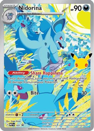 Nidorina (30th Celebration) (101) Holofoil [ME Mega Evolution Promo] - Promo