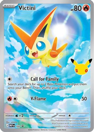 Victini (30th Celebration) (102) Holofoil [ME Mega Evolution Promo] - Promo