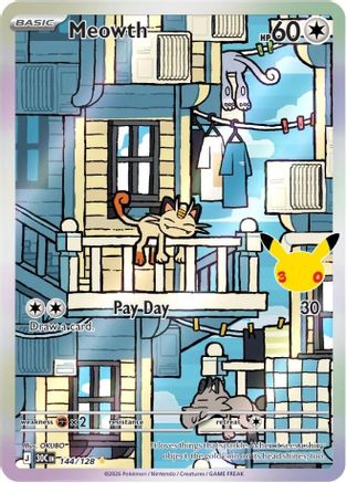 Meowth (144/128) Holofoil [ME 30th Celebration] - Illustration Rare