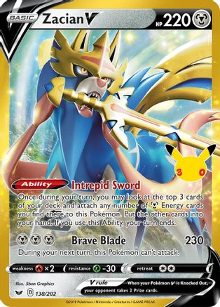 Zacian V (138) Holofoil [ME 30th Celebration Classic Collection] - Classic Collection