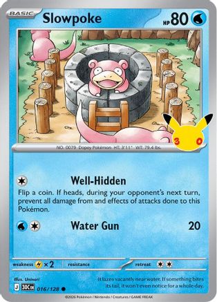 Slowpoke (016) Holofoil [ME 30th Celebration] - Common