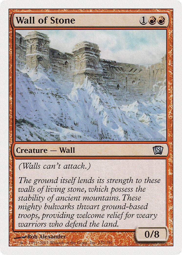 Wall of Stone (8ED-232) - 8th Edition