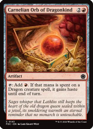 Carnelian Orb of Dragonkind (FDC-143) - Commander: Foundations