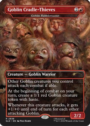 Goblin Cradle-Thieves - Goblin Rabblemaster (SLD-2836) - Secret Lair Drop Series Foil