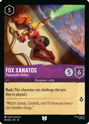 Fox Xanatos - Charismatic Outlaw (49/204) - Hyperia City Cold Foil