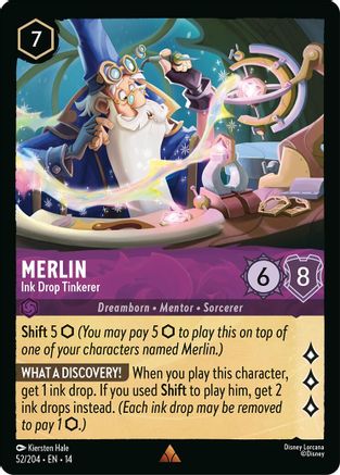 Merlin - Ink Drop Tinkerer (52/204) - Hyperia City Cold Foil