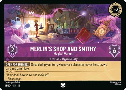 Merlin's Shop and Smithy - Magical Market (68/204) - Hyperia City Cold Foil