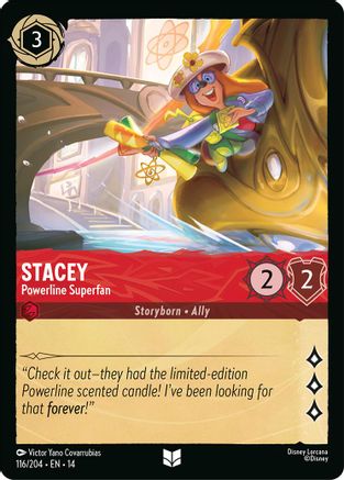 Stacey - Powerline Superfan (116/204) - Hyperia City Cold Foil
