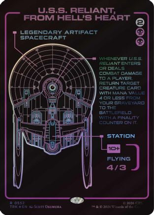 U.S.S. Reliant, From Hell's Heart (Showcase) (TRK-552) - Star Trek Foil