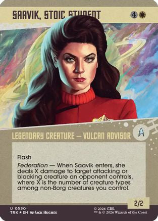 Saavik, Stoic Student (Showcase) (Surge Foil) (TRK-530) - Star Trek Foil