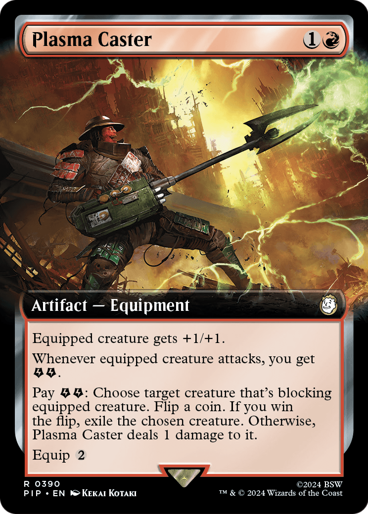 Plasma Caster (Extended Art) (PIP-390) - Fallout: (Extended Art) Foil