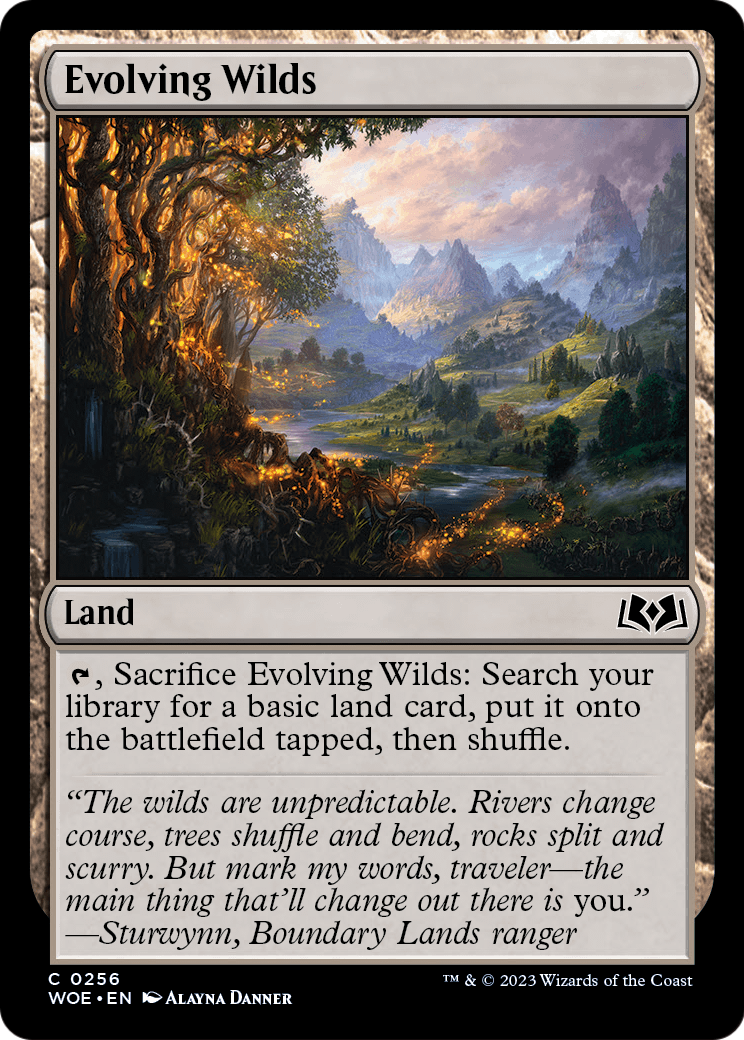 Evolving Wilds (WOE-256) - Wilds of Eldraine Foil