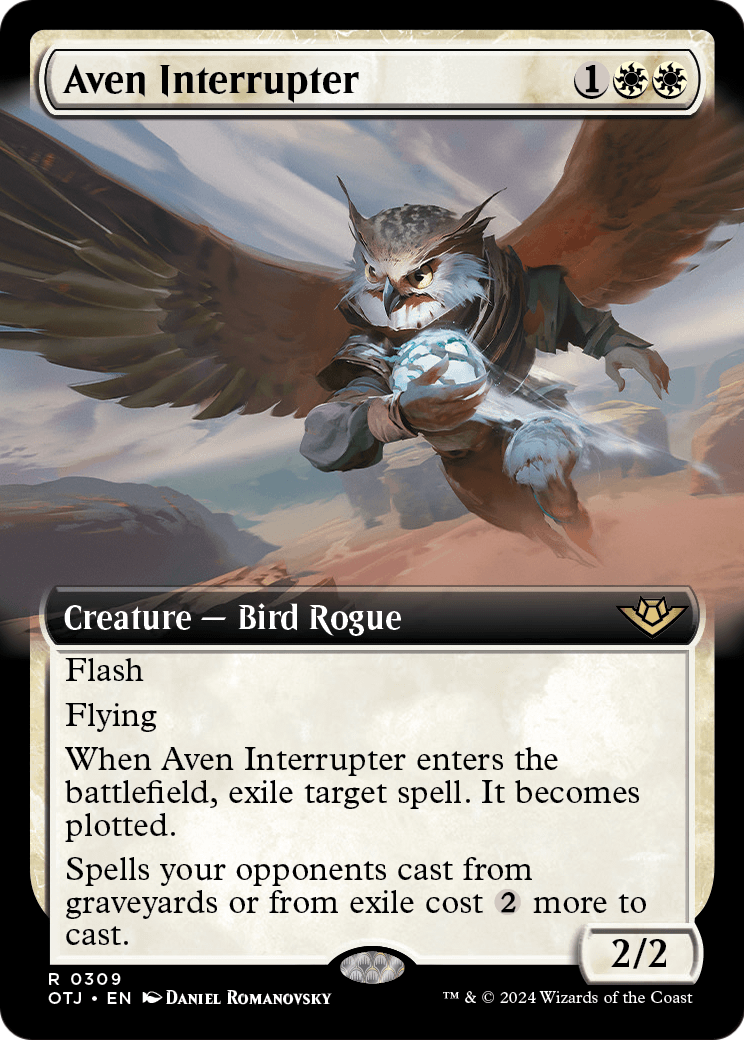 Aven Interrupter (Extended Art) (OTJ-309) - Outlaws of Thunder Junction: (Extended Art)
