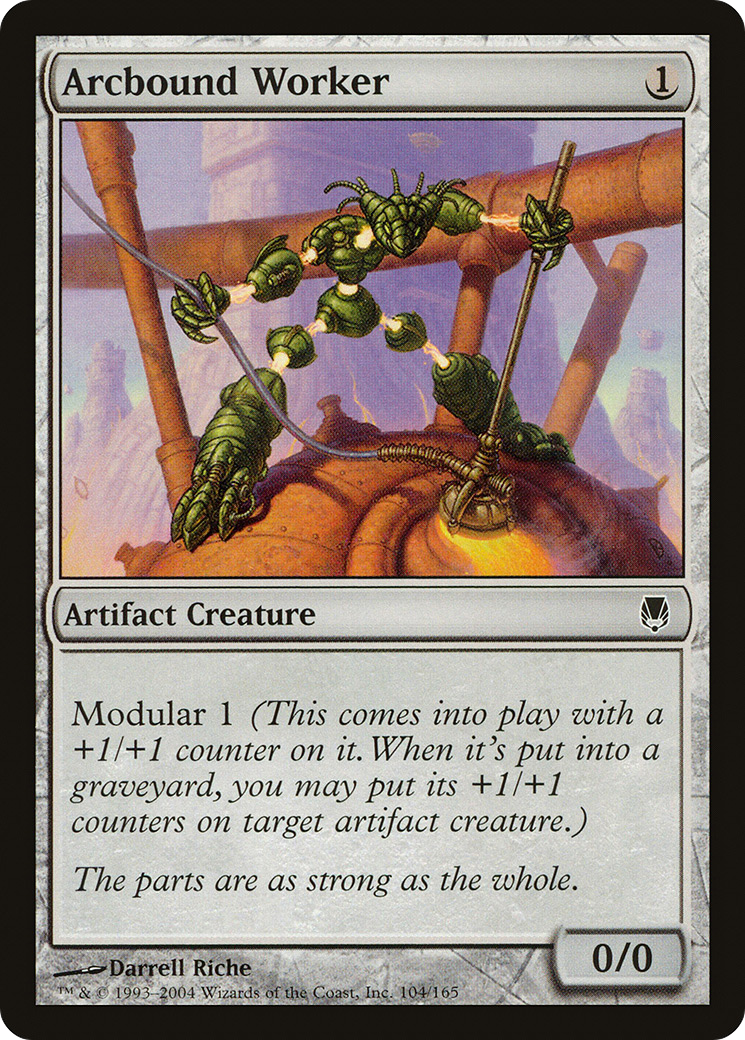 Arcbound Worker (DST-104) - Darksteel Foil