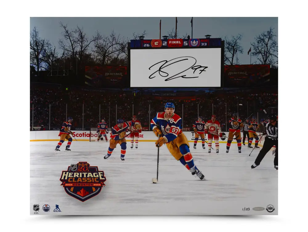 Connor McDavid Autographed “2023 NHL Heritage Classic” 20X16 Ltd to 123 (Upper Deck Authenticated)