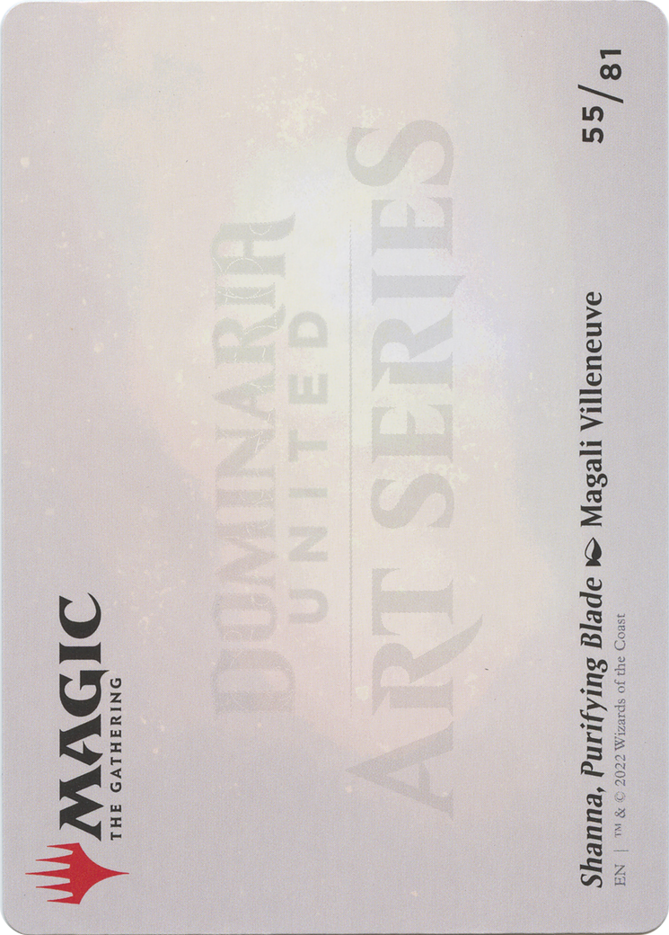 Shanna, Purifying Blade // Shanna, Purifying Blade (ADMU-055) - Dominaria United Art Series (Borderless) Foil