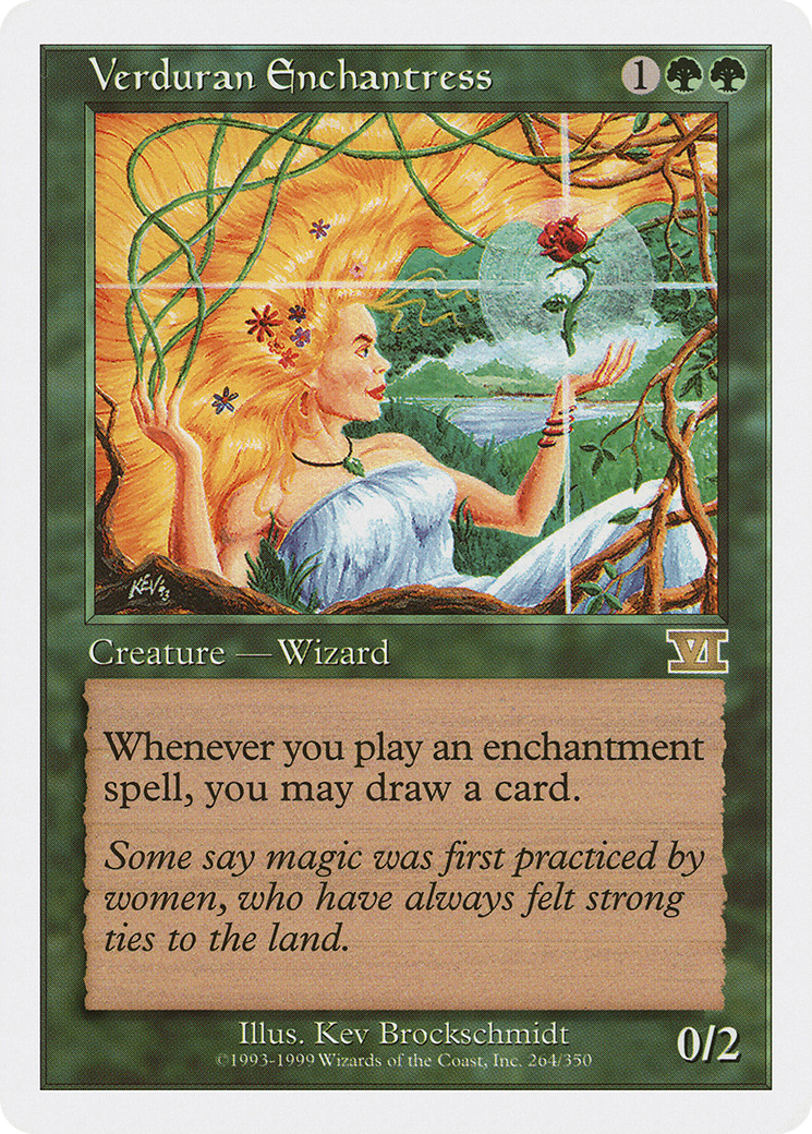 Verduran Enchantress (6ED-264) - Classic Sixth Edition