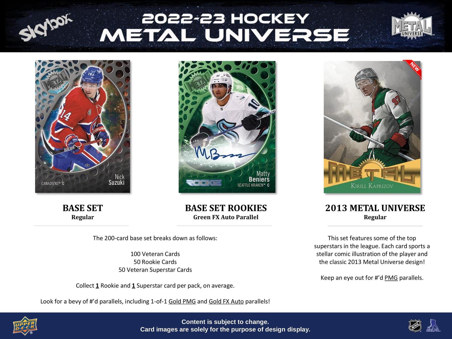2022-23 Upper Deck Metal Universe Hockey Hobby Pack | Eastridge Sports Cards