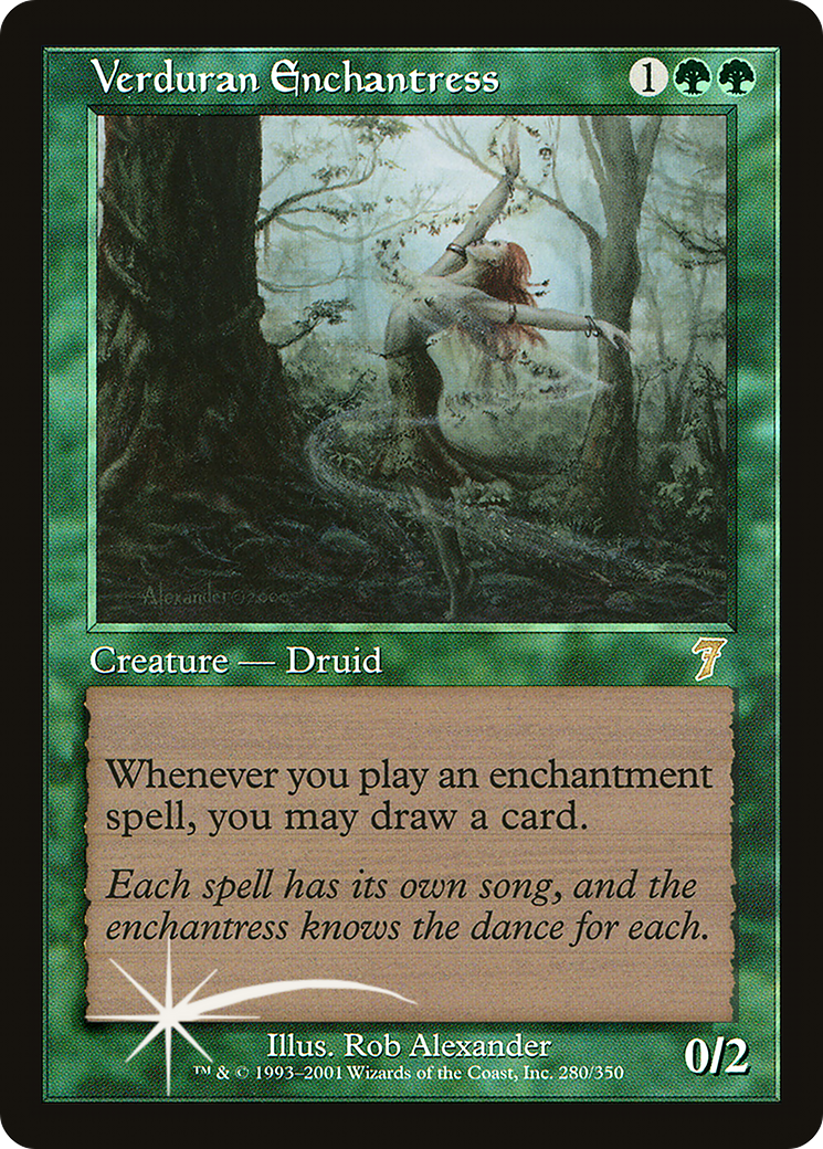 Verduran Enchantress (7ED-280) - 7th Edition Foil