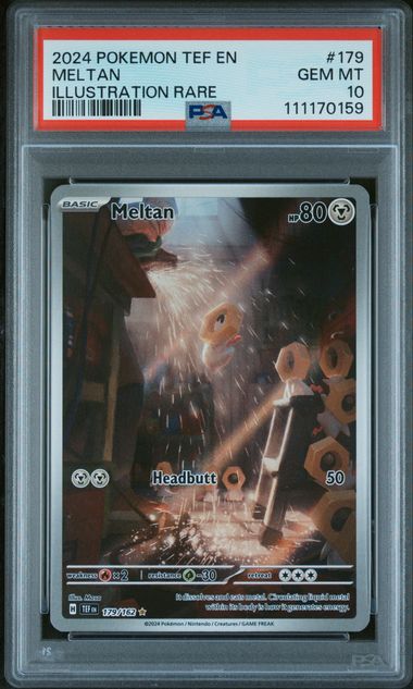 2024 Pokemon Temporal Forces #179 Meltan- Illustration Rare PSA 10