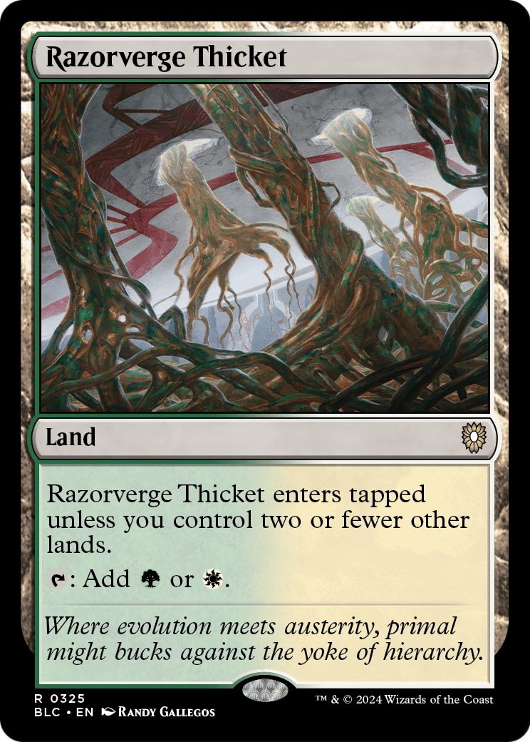 Razorverge Thicket (BLC-325) - Bloomburrow Commander