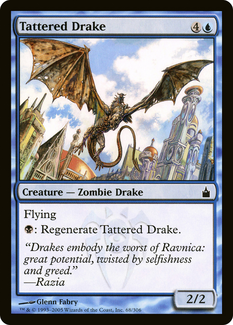 Tattered Drake (RAV-068) - Ravnica: City of Guilds Foil