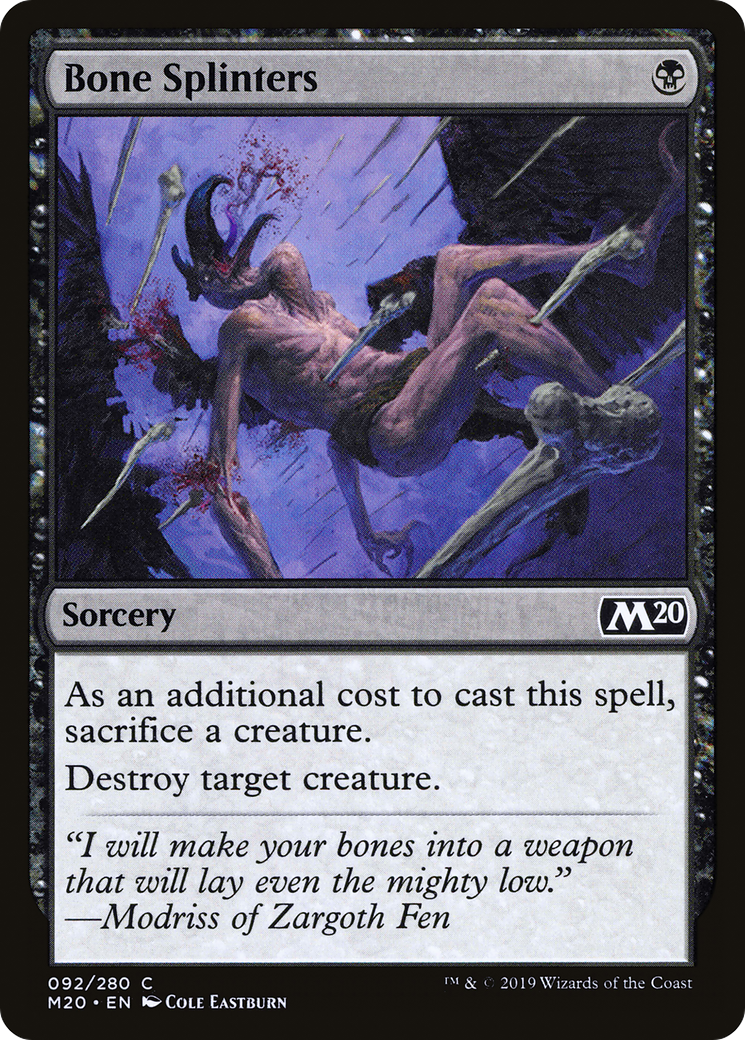 Bone Splinters (M20-092) - Core Set 2020 Foil