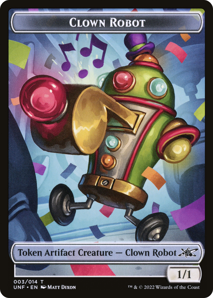 Clown Robot Token (003) (UNF-003) - Unfinity Tokens