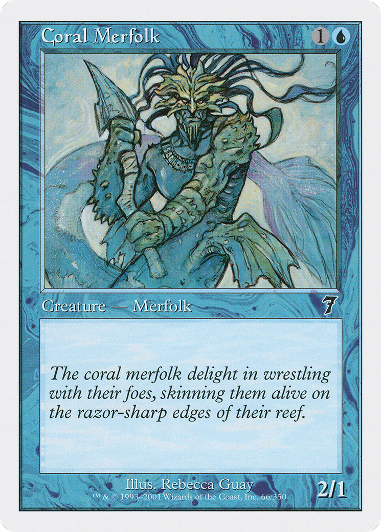 Coral Merfolk (7ED-066) - 7th Edition Foil