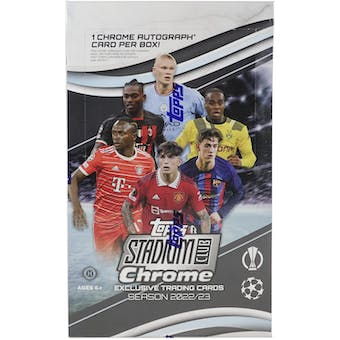 2022-23 Topps Stadium Club Chrome UEFA Club Competitions Soccer Hobby Box | Eastridge Sports Cards