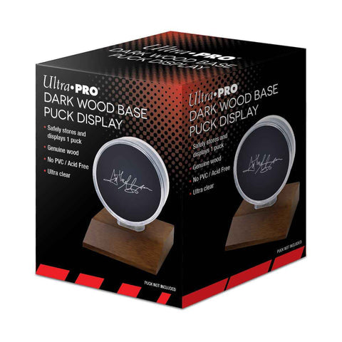 Ultra Pro Dark Wood Base Puck Display
