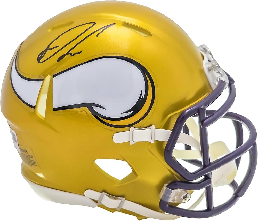 Fanatics Autographed Football Flash Yellow Mini-Helmet - Dalvin Cook (Minnesota Vikings) | Eastridge Sports Cards