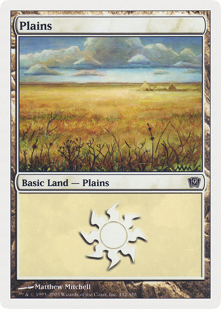 Plains (332) (9ED-332) - 9th Edition Foil